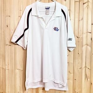 Reebok Super Bowl XL 40 Polo Shirt White Sz XL Lightweight See Through Breezy